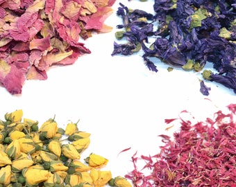 36+ Types Of Flowers & Petals - 5g - 50g, Edible Petals, Edible Flowers, Dried Flowers, Dried Petals, Infusion, Tincture, Craft, Tea, Edible