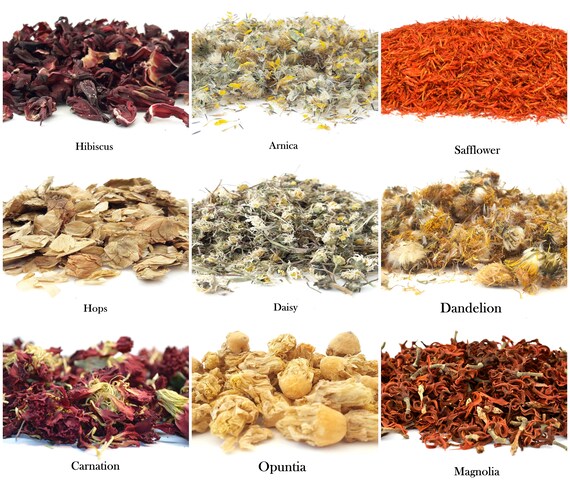 Dried Edible Flowers & Petals for Tea Bath Soap Candle Infusion