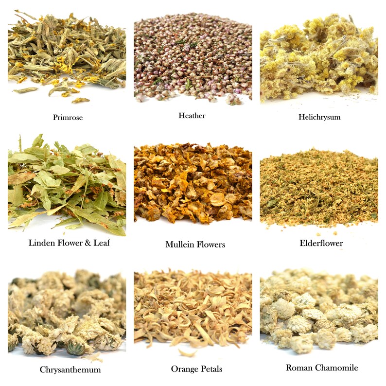 Natural Dried Flowers & Petals 60 Types Herbal Tea Supplies Infusion Gin Tonic Botanicals Highest Quality Flowers Free UK Shipping image 10