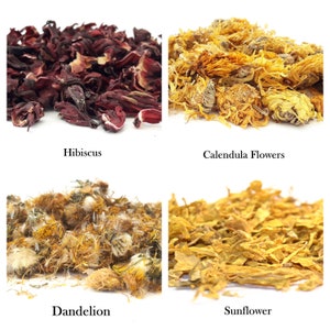 Natural Dried Flowers & Petals 60 Types Herbal Tea Supplies Infusion Gin Tonic Botanicals Highest Quality Flowers Free UK Shipping image 8