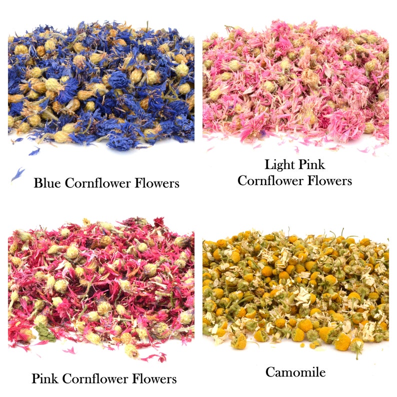 Natural Dried Flowers & Petals 60 Types Herbal Tea Supplies Infusion Gin Tonic Botanicals Highest Quality Flowers Free UK Shipping image 6