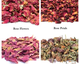 Dried Edible Flowers & Petals for Tea Bath Soap Candle Infusion
