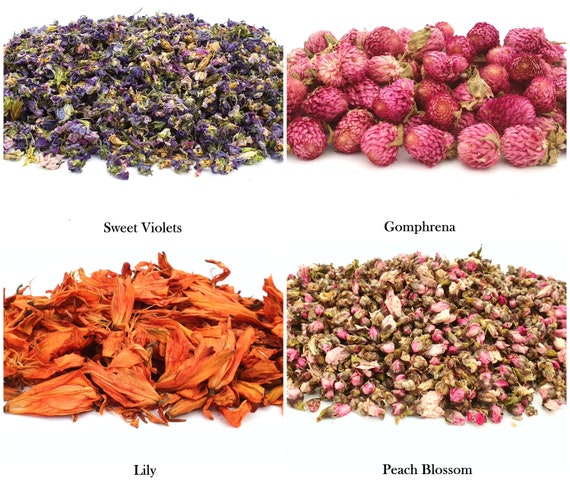Various Dried Flowers 60 Types Soap Bath Bomb Candle Natural Etsy