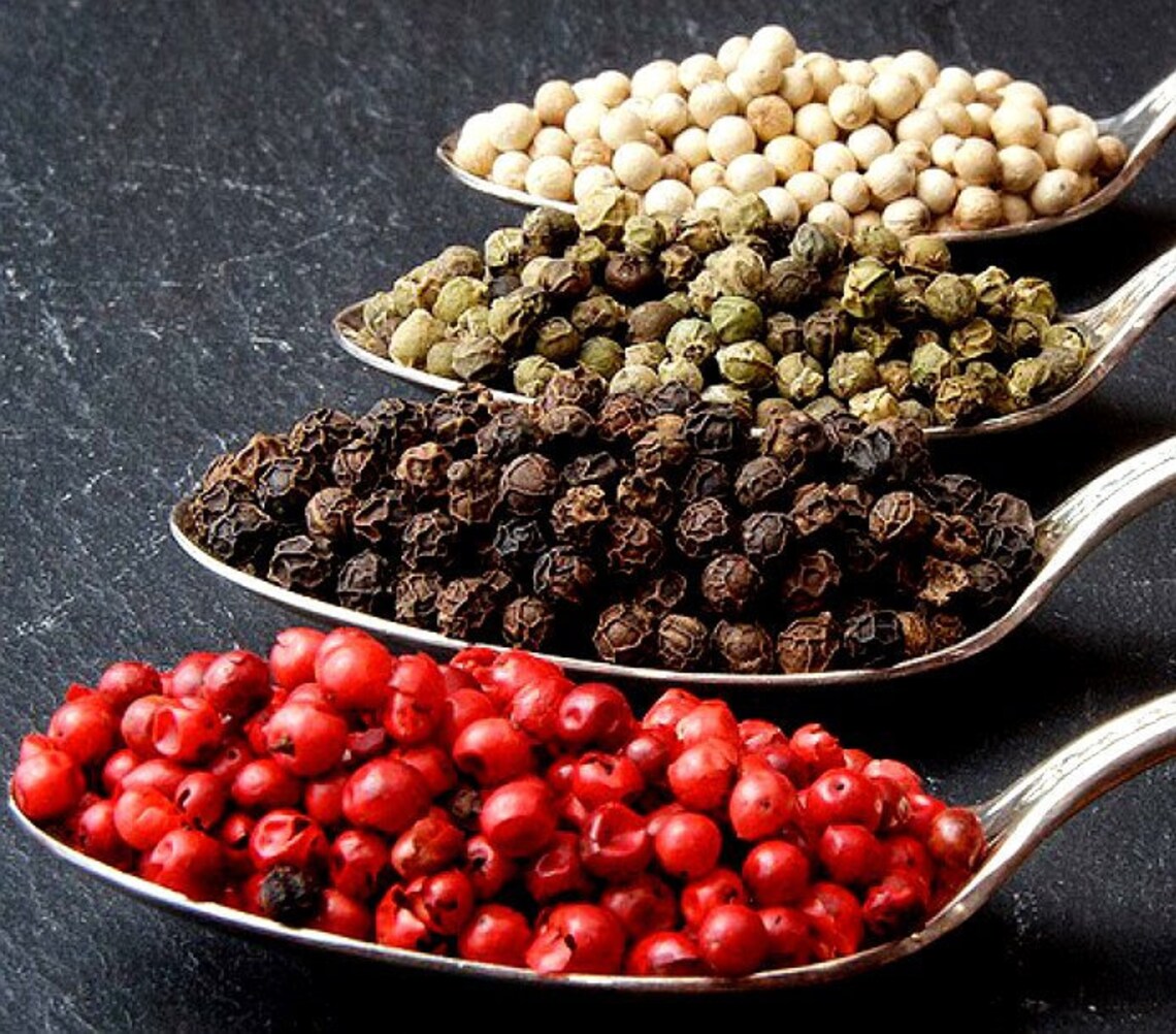 Whole Peppercorns 6 Types 100g Sichuan Black Green Pink Etsy