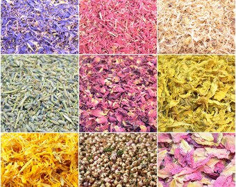 Natural Confetti, 17+ Types! 1 Litre, Biodegradable Confetti, Throwing, Wedding Confetti, Real Petal Confetti, Aisle, Flower Girl Basket
