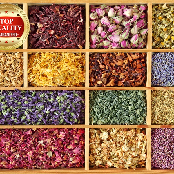 Various Dried Flowers 60+ Types! Soap Bath Bomb Candle Natural Wedding Confetti DIY Arts Crafts Supplies Potpourri