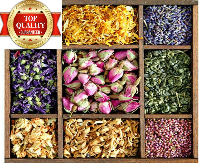 Dry Flowers & Petals 60 Types 5g 25g Flower Crafts Soap Candle Supplies Tincture Herbal Tea Infusion Natural Dried Flowers Arrangements image 1