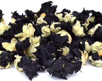 Black Mallow, 100g, Hollyhock, Dried Flowers, Dye, Soap Making, Infusion Crafts, Candle Making, Potpourri, Infusion, Biodegradable, Premium