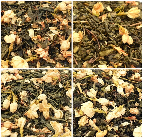 Jasmine Green Tea Green Tea with Jasmine Flower Loose Leaf Etsy