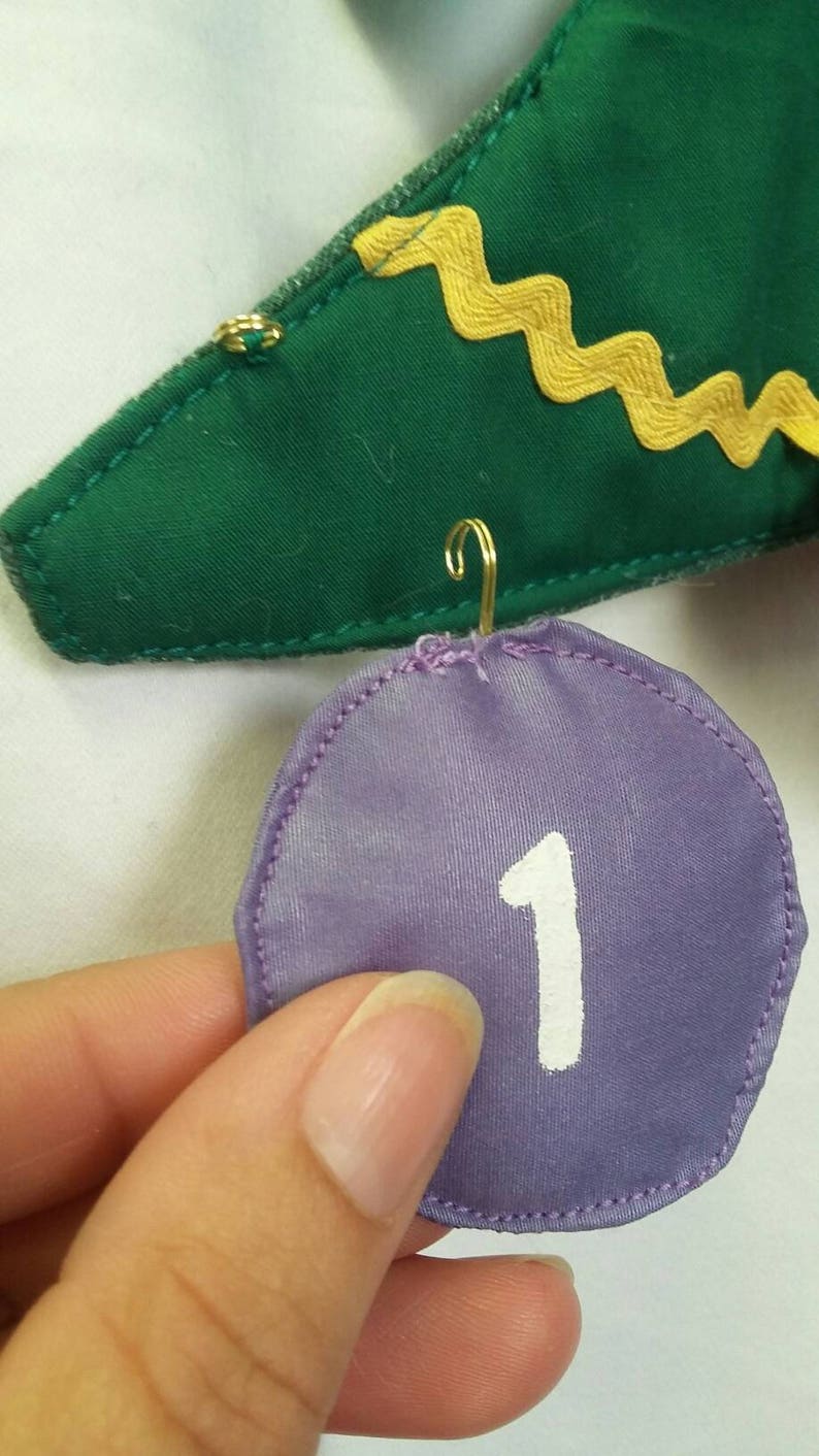 Tree shaped reusable advent calendar