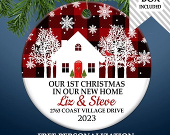 Personalized New Home, Christmas Ornament, Keepsake Ornament, New Home, First House, New House, Personalised Ornament, Housewarming Gift