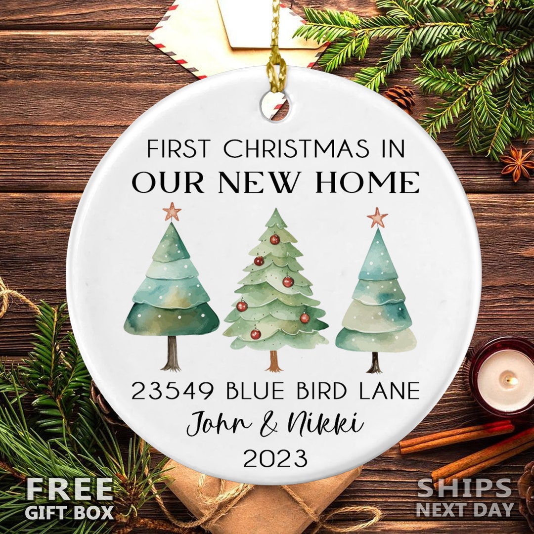 First Christmas in Our New Home Christmas Ornaments, Personalized Our