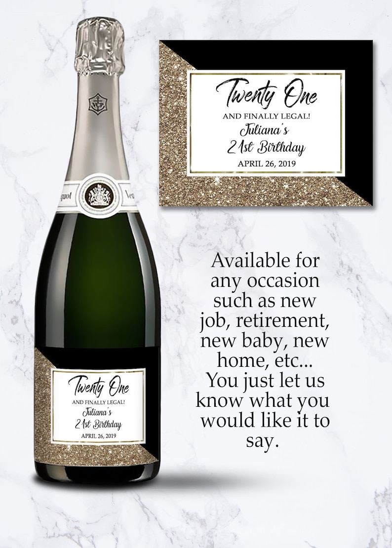 Birthday Wine Label Personalized Birthday Label Twenty One and Legal Birthday Wine Label 21st Birthday Gift Personalized Gift 21st Birthday