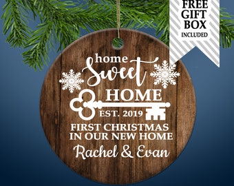 First Christmas in our New Home Ornament, Christmas Ornament, Personalized Housewarming Gift, New Home Gift, First Home Gift, Closing Gift.