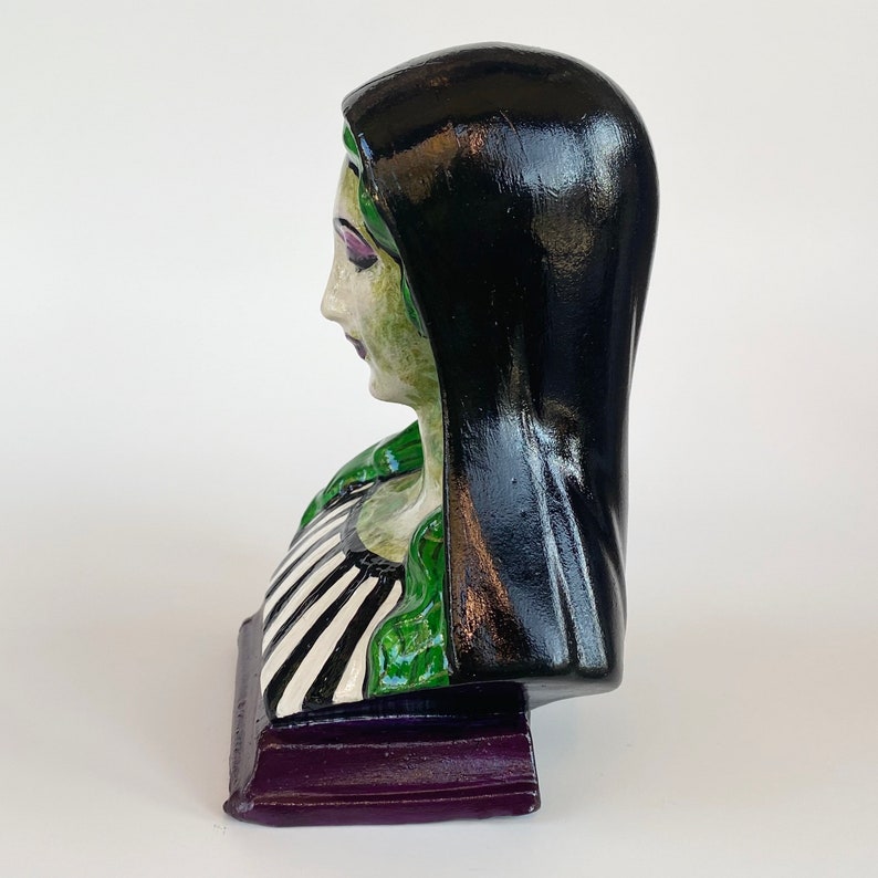 Virgin Mary Beetlejuice Mash-Up Bust Sculpture image 4