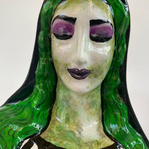 Virgin Mary Beetlejuice Mash-Up Bust Sculpture image 5