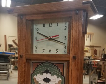 Arts and Crafts Freestanding Clock