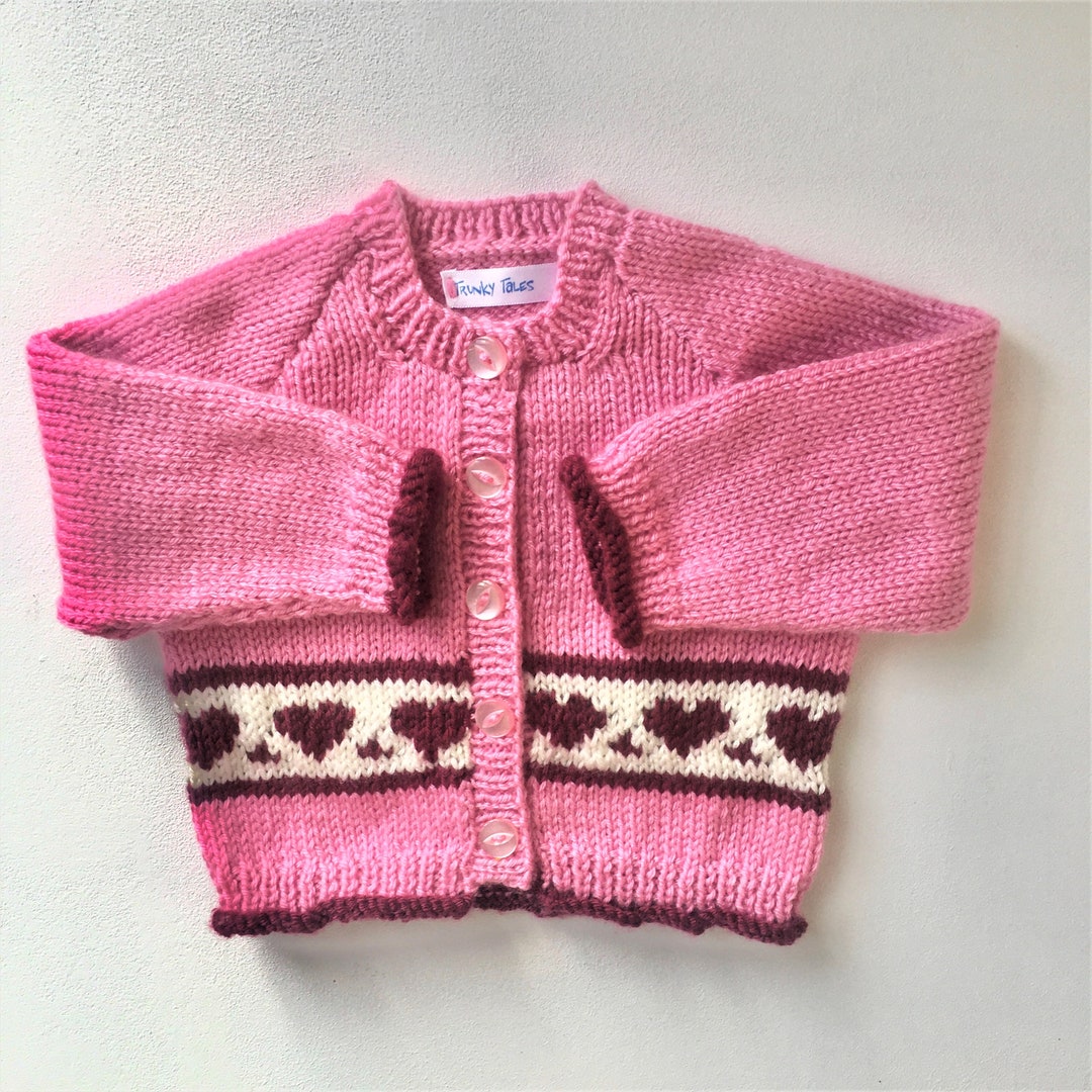 3 6 Months Baby Girl's Cardigan Newborn Hand Knit Etsy UK