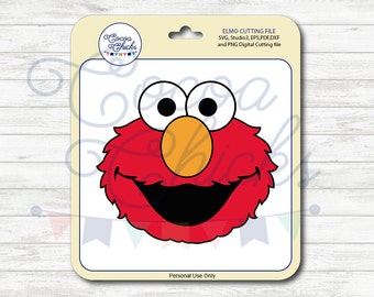 Elmo / SVG Cutting Files / svg, dxf, studio3, eps, pdf, png / Digital file / Cuttable file / Silhouette files / Cricut Files / DIY cutting