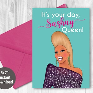 Ru Paul Happy Birthday Card