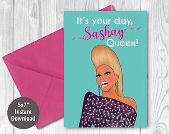 Ru Paul Happy Birthday Card