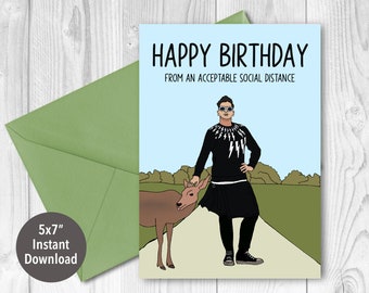 Schitt&#39;s Creek Social Distance Birthday Card