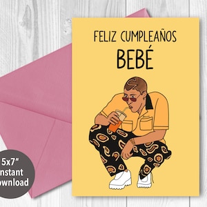 Tarjeta de cumpleaños de conejito malo