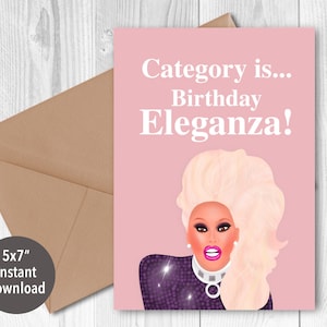 Ru Paul Geburtstag Eleganza Card