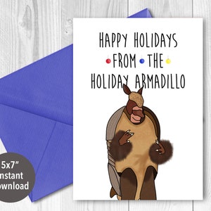 Tarjeta de descarga instantánea Friends Holiday Armadillo