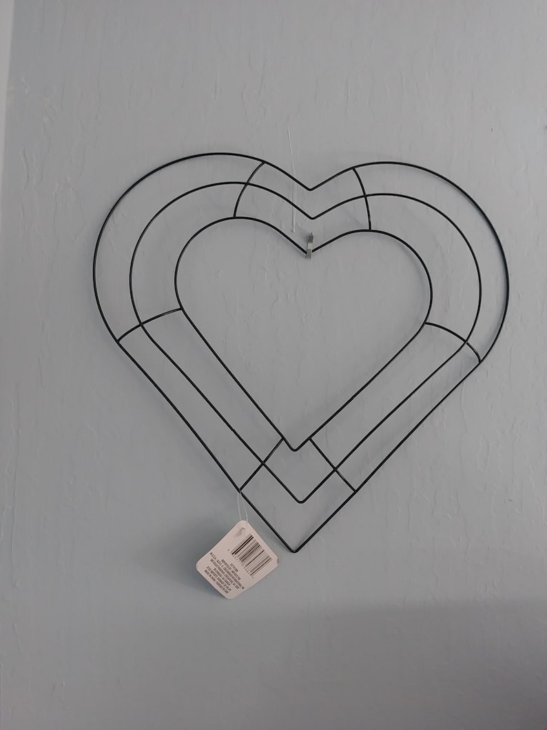 Heart Shaped Metal Wreath Forms 12x13 375 Inch Etsy