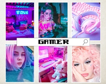 picture Kawaii Pastel Gaming Setup kawaii gamer etsy
