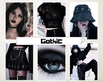 5 Gothic LIGHTROOM Presets Mobile Desktop - Goth - Dark - Romantic - Spooky - Instagram - Emo - Mall Goth - Witchy - Witchy - Moonlight