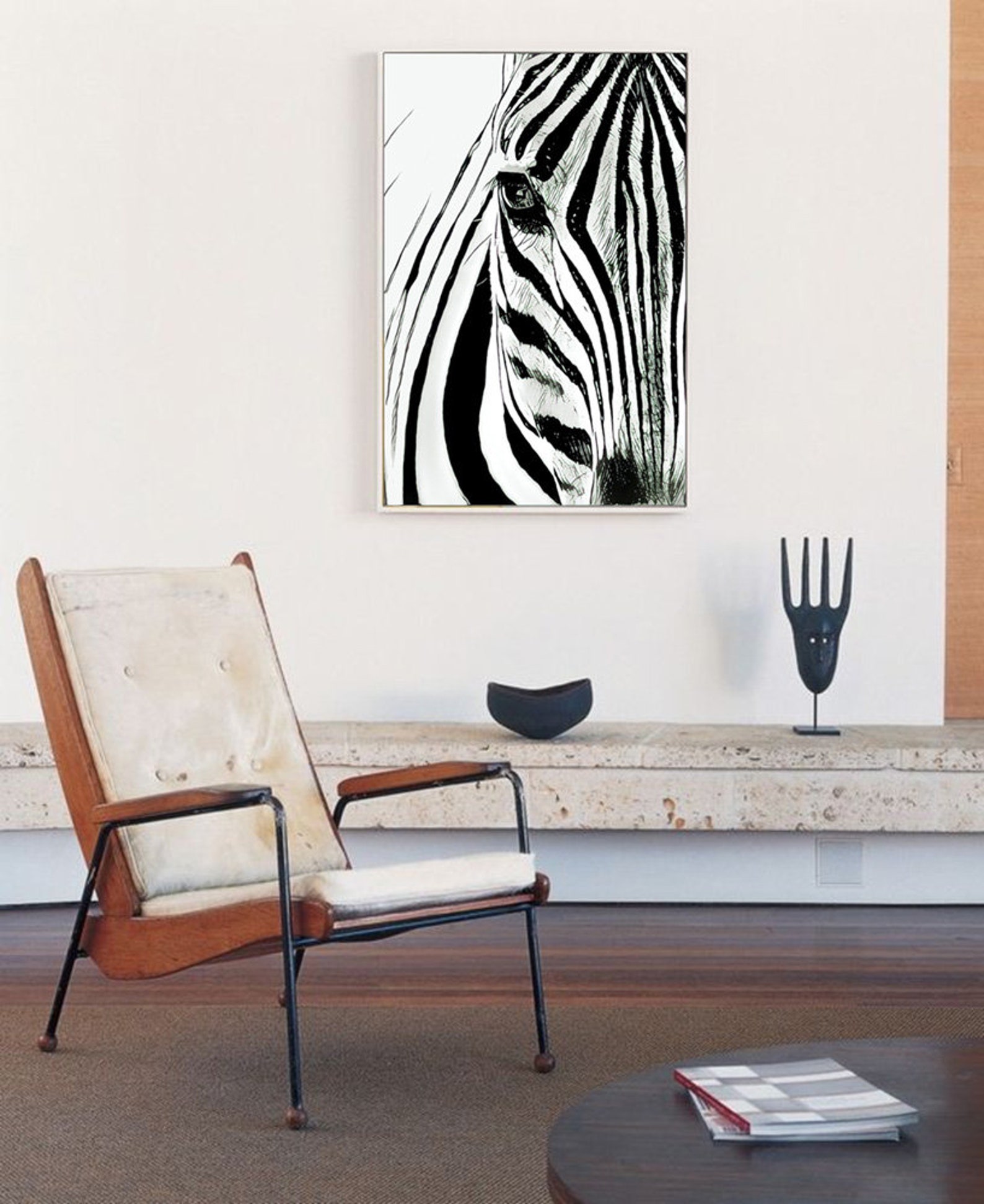 Zebra Wall Art, Modern Wall Art, Minimalist Print, Scandinavian Art ...