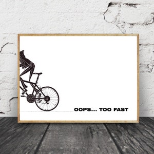 Bicycle Art Print, Bike Art Print from the Original Ink Drawing Bike Gift Bicycle Lovers Bicycle Gift Bicycle Wall Art Bicycle Art Poster