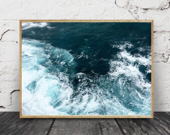Foto de arte oceánico, decoración de la casa de playa, fotografía de amantes de la naturaleza, amante de los viajes, arte romántico de la pared, impresión de la playa costera, arte inspirado en la naturaleza