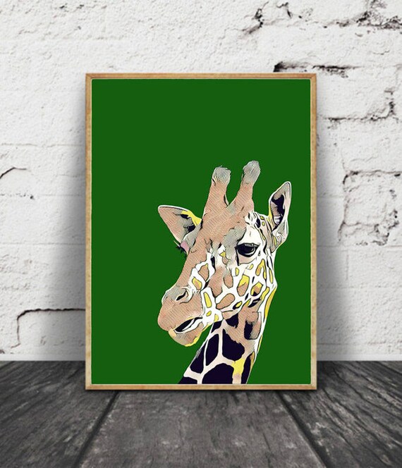 nursery giraffe art