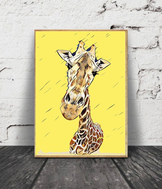 nursery giraffe art