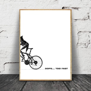 Bicycle Art Print, Bike Art Print from the Original Ink Drawing Bike Gift Bicycle Lovers Bicycle Gift Bicycle Wall Art Bicycle Art Poster