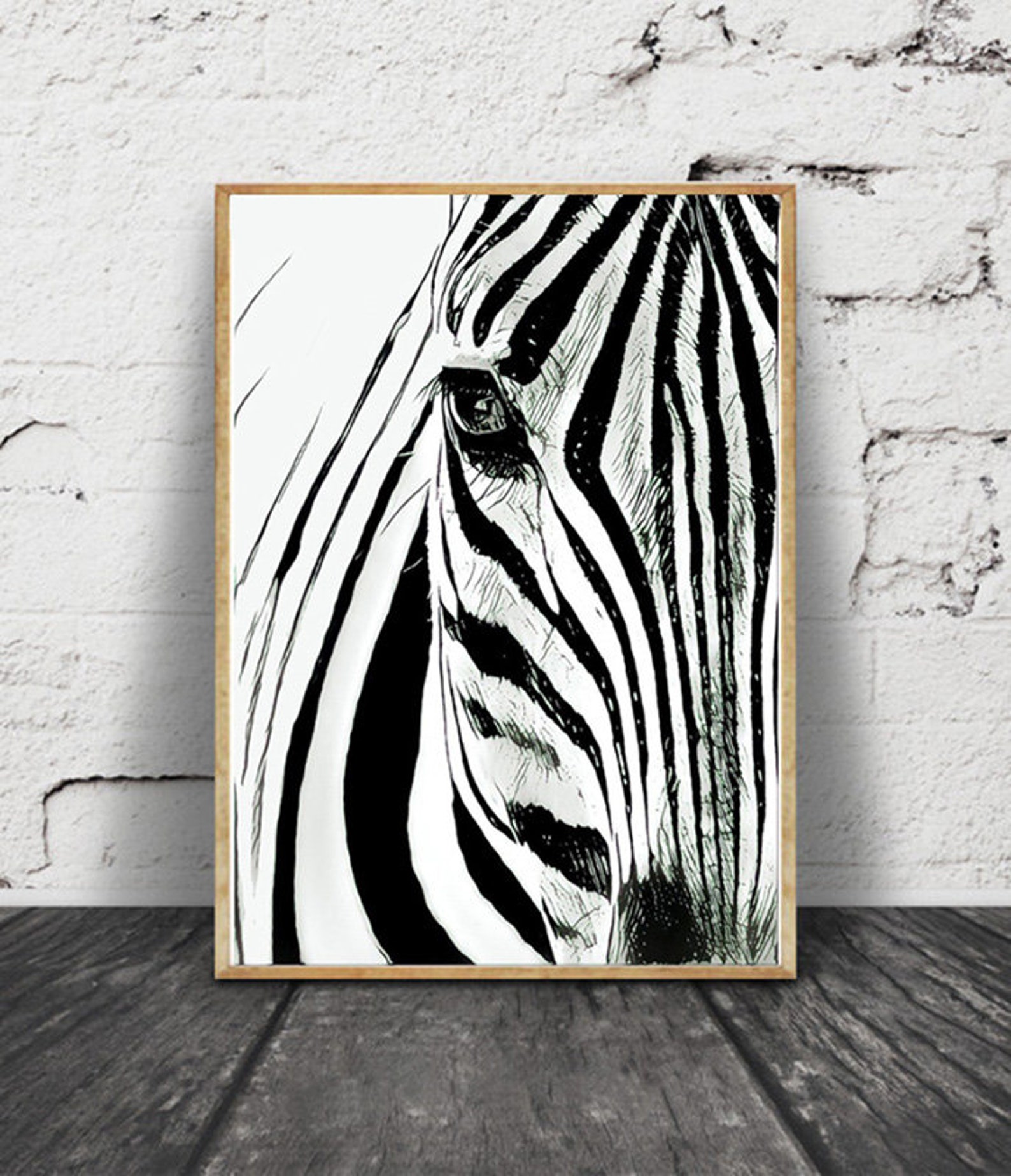 Zebra Wall Art, Modern Wall Art, Minimalist Print, Scandinavian Art
