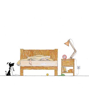 Stampa artistica di cani Stampa di opere d'arte di cani dal disegno originale a inchiostro Regalo per amanti dei cani Decorazioni per la casa dolce casa Camera da letto Disegno di cani Arte da parete per cani
