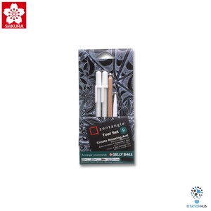 Sakura Zentangle Black Tile-Tool Set B | Relaxing Art Therapy | Gelly Roll Crafts Doodle