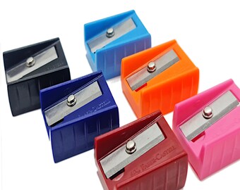 6pcs Faber Castell clássico apontador de furo único | Apontadores de lápis para crianças portáteis para viagens práticas