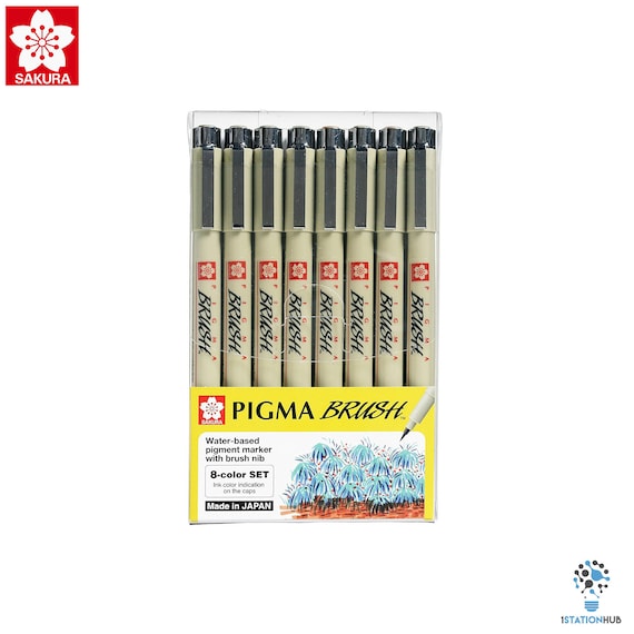 Sakura Pigma Brush Multi-Colours Set Colour Archival Ink Art Pens