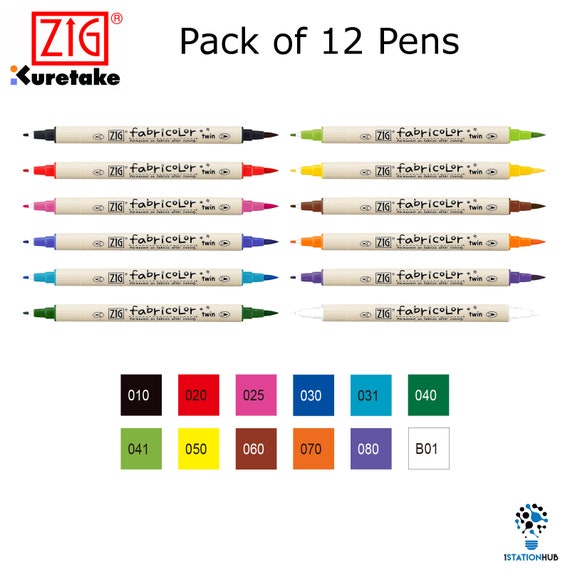Zig Fabricolor Twin-Tip Markers (Case of 24)
