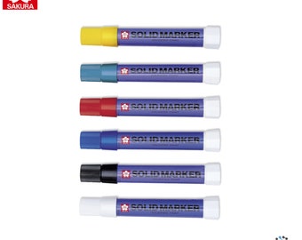 Sakura High Temperature Heat Resistant Permanent Solid Paint Marker | Red Green White Yellow Blue Black
