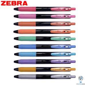 Zebra Sarasa Clip Decoshine 0,5mm | Glänzende Farbserie | Home Office Schule Kunst Bastelpapier | 10 Stück/Packung