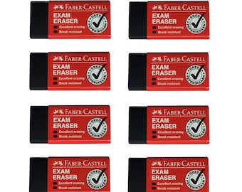 8pcs Faber Castell Dust Free Exam Grade Eraser 187134 / Gomme nere