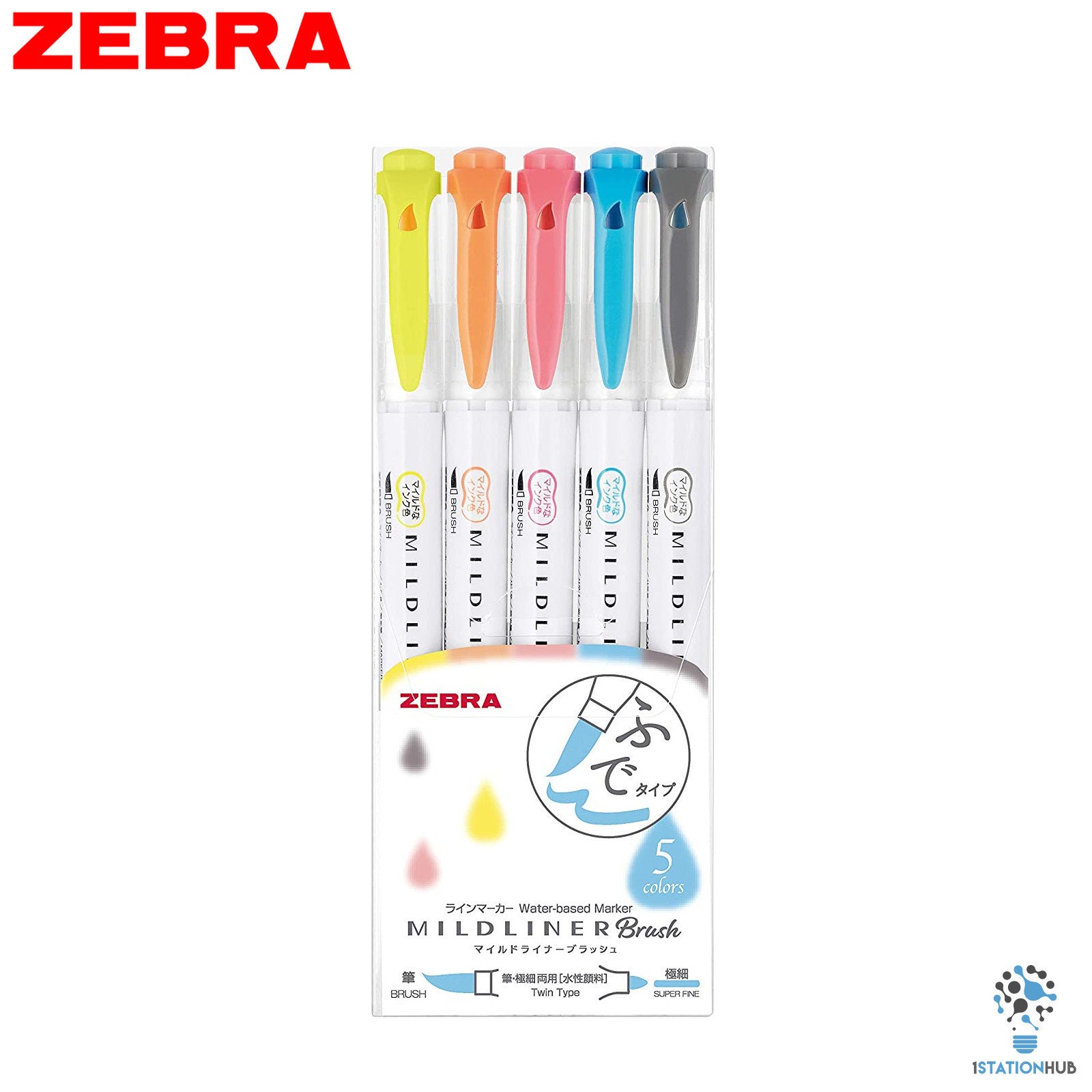 Zebra Mildliner Brush Pen Mild Fuchsia