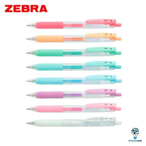 Zebra Sarasa Clip Gel Pen - 0.5 mm - Milk - 8 Color Set