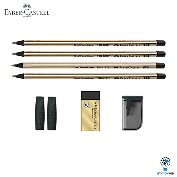 Faber Castell Top Scorer Tri-grip 2B Pencil Set Gold Edition Home